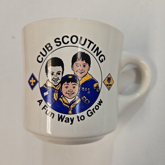 Vintage Cub Scouting Mug A Fun Way to Grow BSA White - Picture 1 of 4
